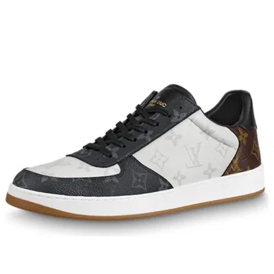 Pre-owned Louis Vuitton Rivoli Sneakers 'white Black Brown Monogram'
