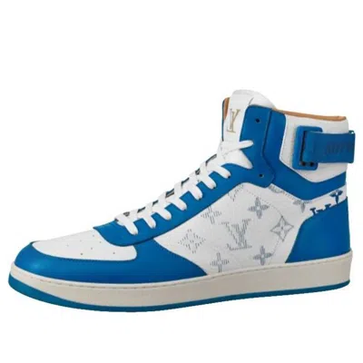 Pre-owned Louis Vuitton Rivoli Sneakers 'white Blue'