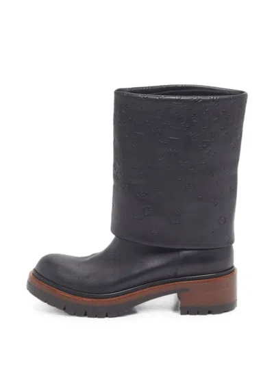 Pre-owned Louis Vuitton Road Trip Monogram Boots In Black