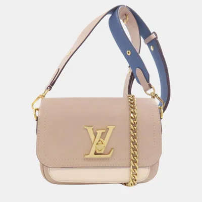 Pre-owned Louis Vuitton Rock Me Tender Shoulder Bag Calfskin In Beige
