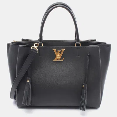 Pre-owned Louis Vuitton Rockmeat Tote Bag Leather Black