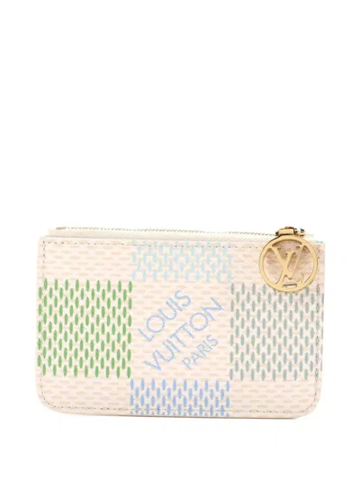 Pre-owned Louis Vuitton Romy Limited Edition Damierlicious Giant Card Holder In Multi