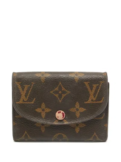 Pre-owned Louis Vuitton Rosalie Monogram Canvas Flap Wallet