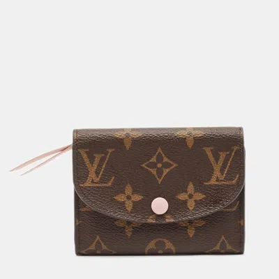 Pre-owned Louis Vuitton Rosalie Rose Ballerine Monogram Canvas Coin Purse In Pink