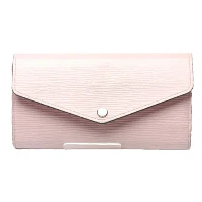 Pre-owned Louis Vuitton Rose Ballerine Epi Leather Long Wallet (tri-fold) ()