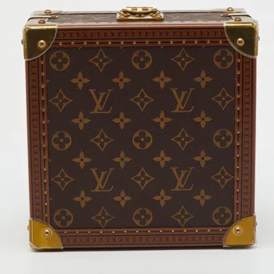 Pre-owned Louis Vuitton Rose Ballerine Monogram Canvas Coffret Joaillerie Box In Brown