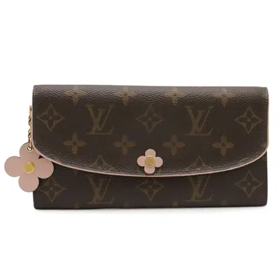 Pre-owned Louis Vuitton Rose Ballerine Monogram Canvas Long Wallet (bi-fold) ()