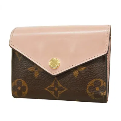 Pre-owned Louis Vuitton Rose Ballerine Wallet (tri-fold) ()