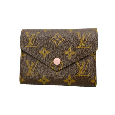 Pre-owned Louis Vuitton Rose Ballerine Wallet (tri-fold) ()