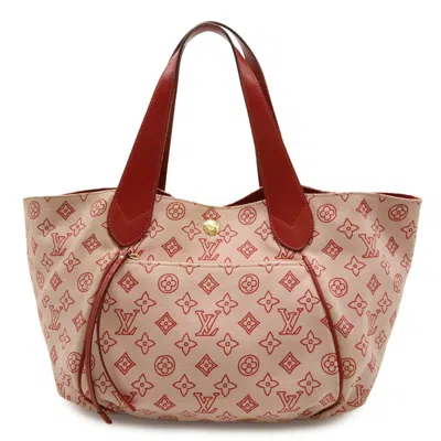 Pre-owned Louis Vuitton Rose Canvas Leather Shoulder Bag Tote Bag ()
