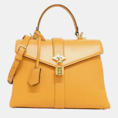 Pre-owned Louis Vuitton Rose Des Vents Orange Calf Leather Handbag