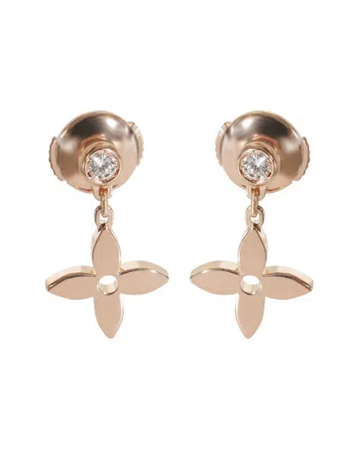 Pre-owned Louis Vuitton Rose Gold Diamond Idylle Blossom Earrings (authentic Pre-loved)