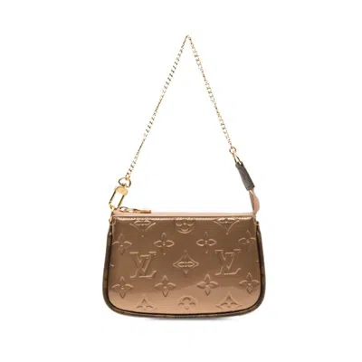 Pre-owned Louis Vuitton Rose Gold Patent Leather Clutch Bag Pochette Pouch ()