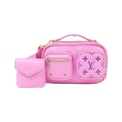 Pre-owned Louis Vuitton Rose Leather Pouch Shoulder Bag ()