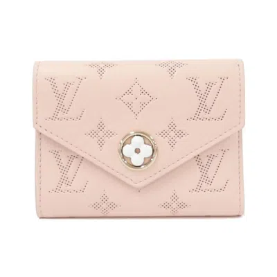 Pre-owned Louis Vuitton Rose Leather Wallet (tri-fold) ()