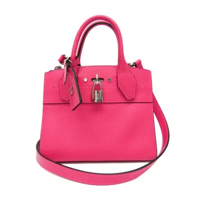 Pre-owned Louis Vuitton Rose Pink Leather Handbag Shoulder Bag ()