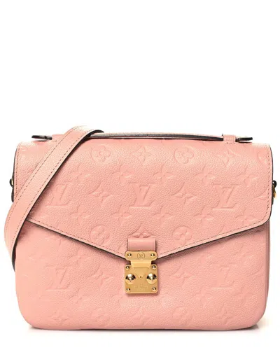 Pre-owned Louis Vuitton Rose Poudre Monogram Empreinte Leather Pochette Metis (authentic  Pre-loved)