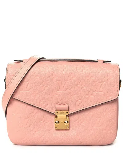 Pre-owned Louis Vuitton Rose Poudre Monogram Empreinte Leather Pochette Metis (authentic  Pre-loved)