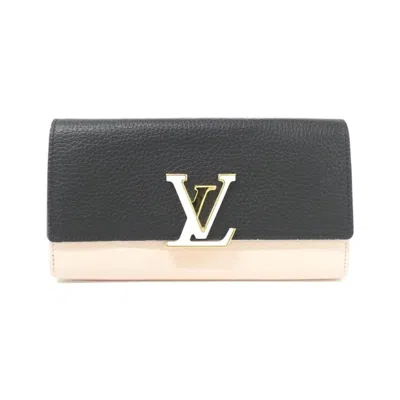 Pre-owned Louis Vuitton Rose Vanilla Leather Long Wallet (bi-fold) ()