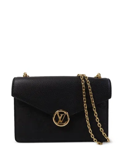 Pre-owned Louis Vuitton Rosy Monogram Empreinte Leather Shoulder Bag In Black
