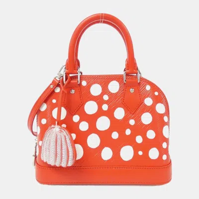Pre-owned Louis Vuitton Rouge Epi Leather Alma Bb Shoulder Bag In Red