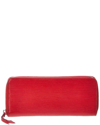 Pre-owned Louis Vuitton Rouge Epi Leather Zippy Wallet (authentic Pre-loved)