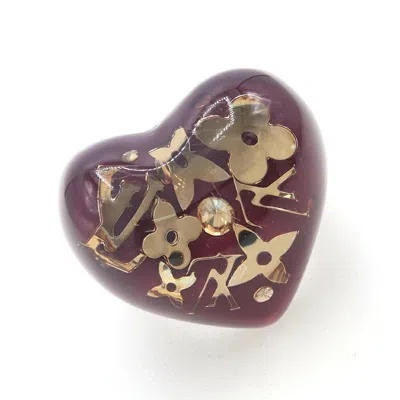 Pre-owned Louis Vuitton Rouge Fauviste Resin Band Ring ()