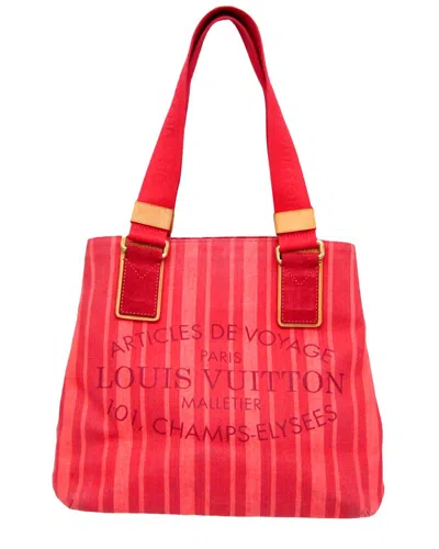 Pre-owned Louis Vuitton Rouge Grenadine Canvas Tote (authentic )
