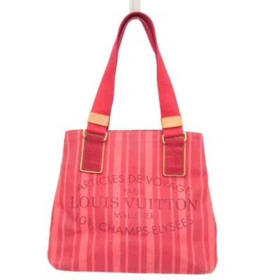 Pre-owned Louis Vuitton Rouge Grenadine Canvas Tote Bag ()
