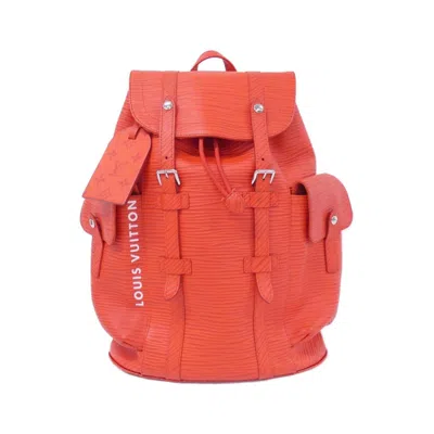 Pre-owned Louis Vuitton Rouge Leather Backpack ()