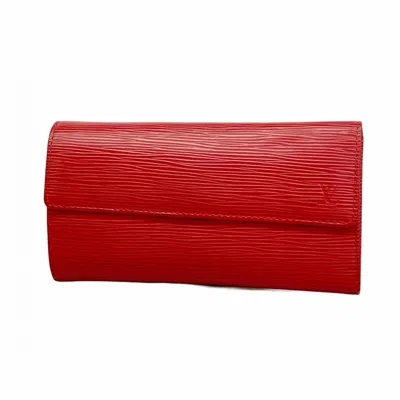 Pre-owned Louis Vuitton Rouge Long Wallet (bi-fold) ()
