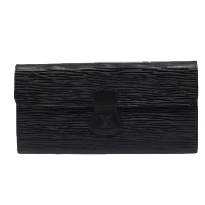Pre-owned Louis Vuitton Rouleau Black Leather Clutch Bag ()