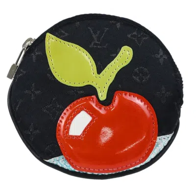 Pre-owned Louis Vuitton Round Coin Purse Limited Edition Monogram Silk Black Silk Wallets Accessory (