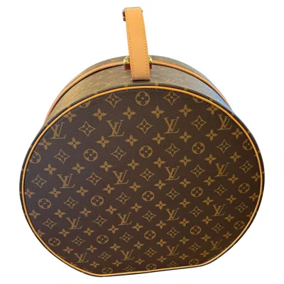 Pre-owned Louis Vuitton Round  Hat Trunk 40 Cm,  Hat Box,  Bag In Brown