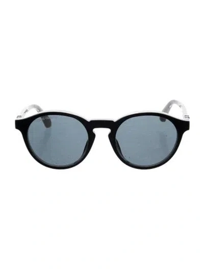 Pre-owned Louis Vuitton Round Tinted Sunglasses In Black