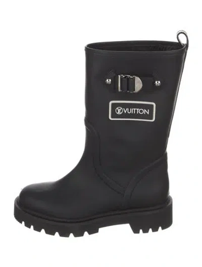 Pre-owned Louis Vuitton Rubber Rain Boots In Black