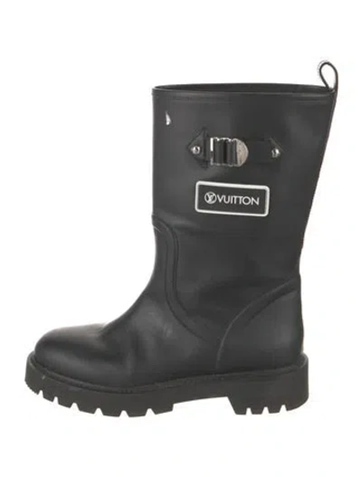 Pre-owned Louis Vuitton Rubber Rain Boots In Black
