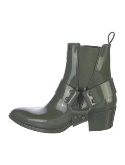 Pre-owned Louis Vuitton Rubber Rain Boots In Green