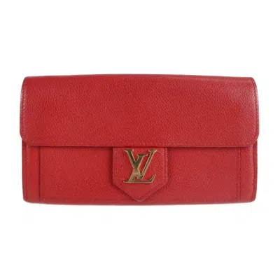 Pre-owned Louis Vuitton Ruby Leather Coin Purse/coin Case ()