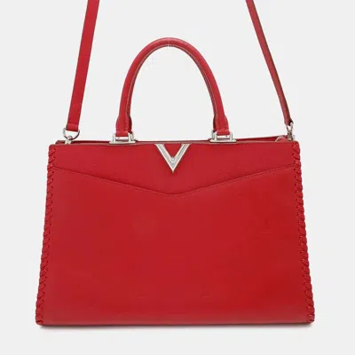 Pre-owned Louis Vuitton Very Zip Ruby Leather Monogram Tote