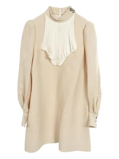 Pre-owned Louis Vuitton Ruffled Button One Piece In Neutral