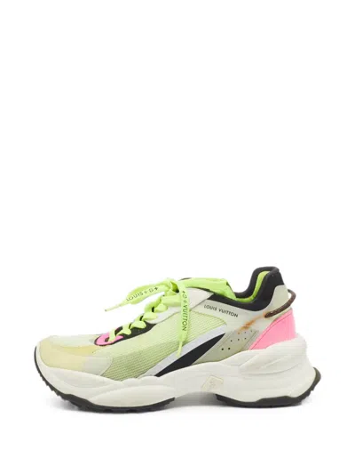 Pre-owned Louis Vuitton Run 55 Low-top Sneakers In Green