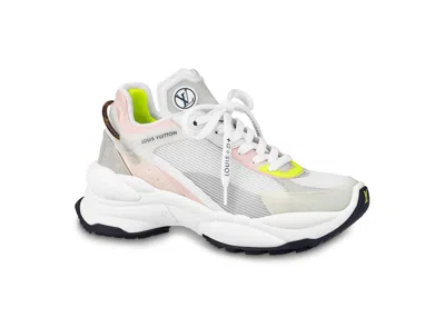 Pre-owned Louis Vuitton Run 55 (women's) Sneakers In Grey/light Pink/white