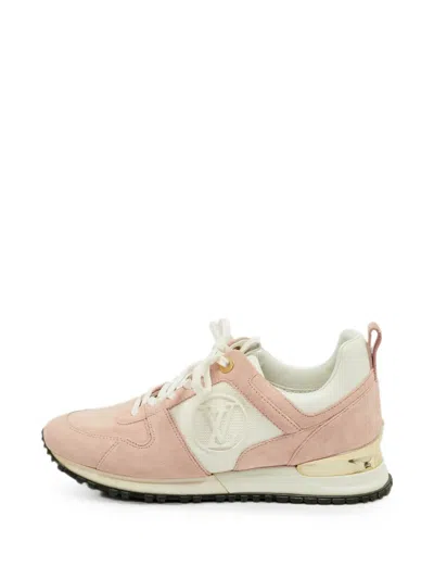 Pre-owned Louis Vuitton Run Away Lace-up Sneakers In Pink
