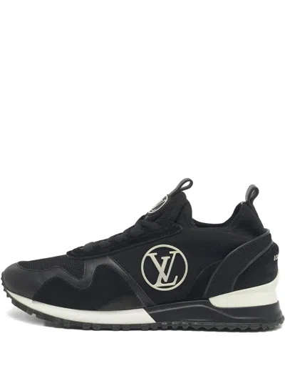 Pre-owned Louis Vuitton Run Away Mesh Sneakers In Black
