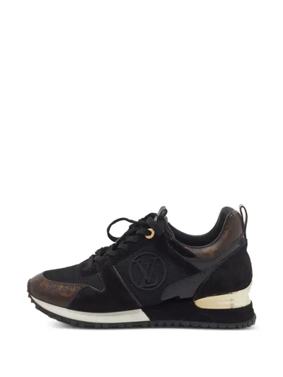 Pre-owned Louis Vuitton Run Away Monogram Sneakers In Black