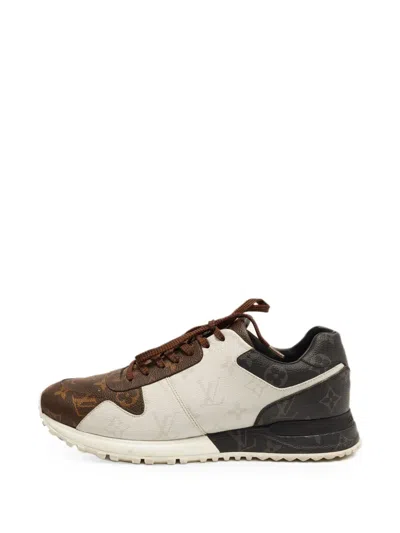 Pre-owned Louis Vuitton Run Away Monogram Sneakers In Brown