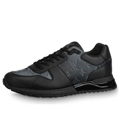 Pre-owned Louis Vuitton Run Away Sneakers 'black With Grey Monogram'