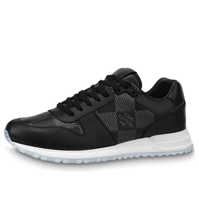 Pre-owned Louis Vuitton Run Away Sneakers 'black With White Plaid'