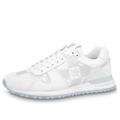 Pre-owned Louis Vuitton Run Away Sneakers 'white With Grey Plaid'